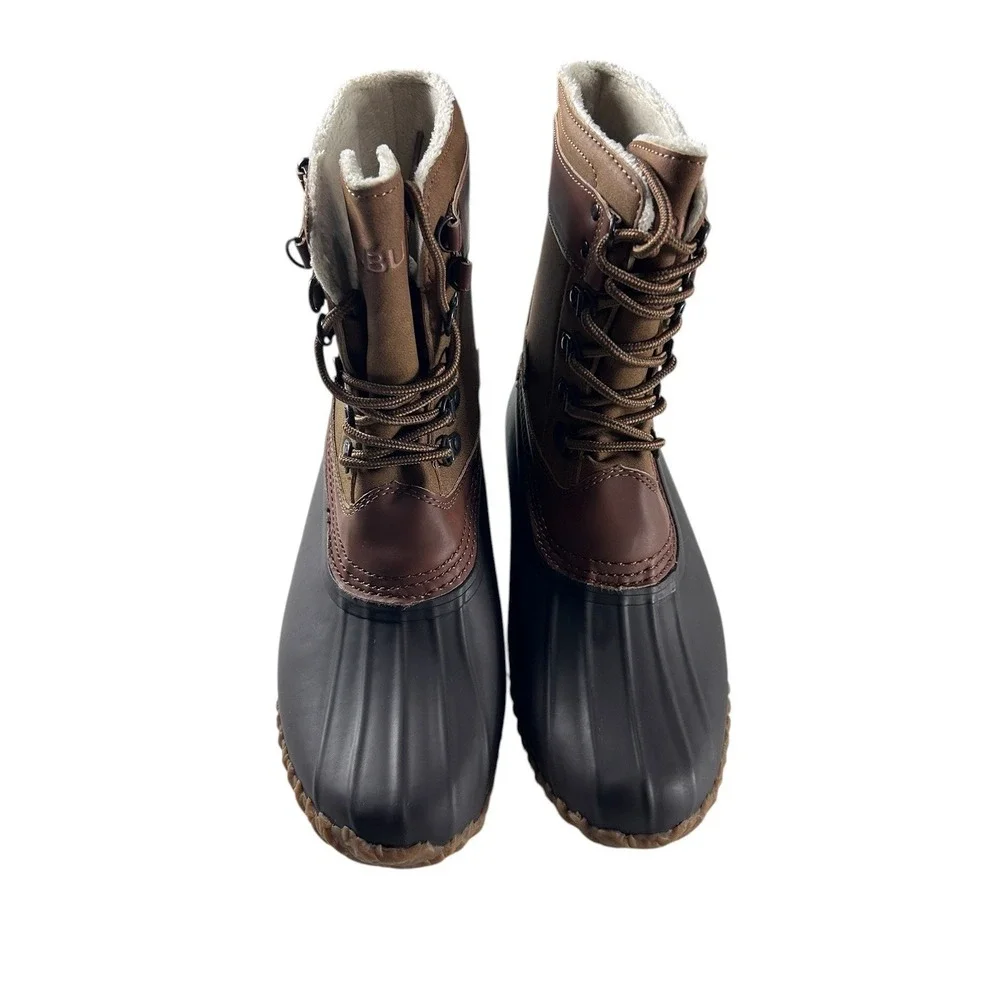 JBU Jambu Nova Scotia Brown Black Duck Boots Faux Fur Lined Waterproof Womens 9M